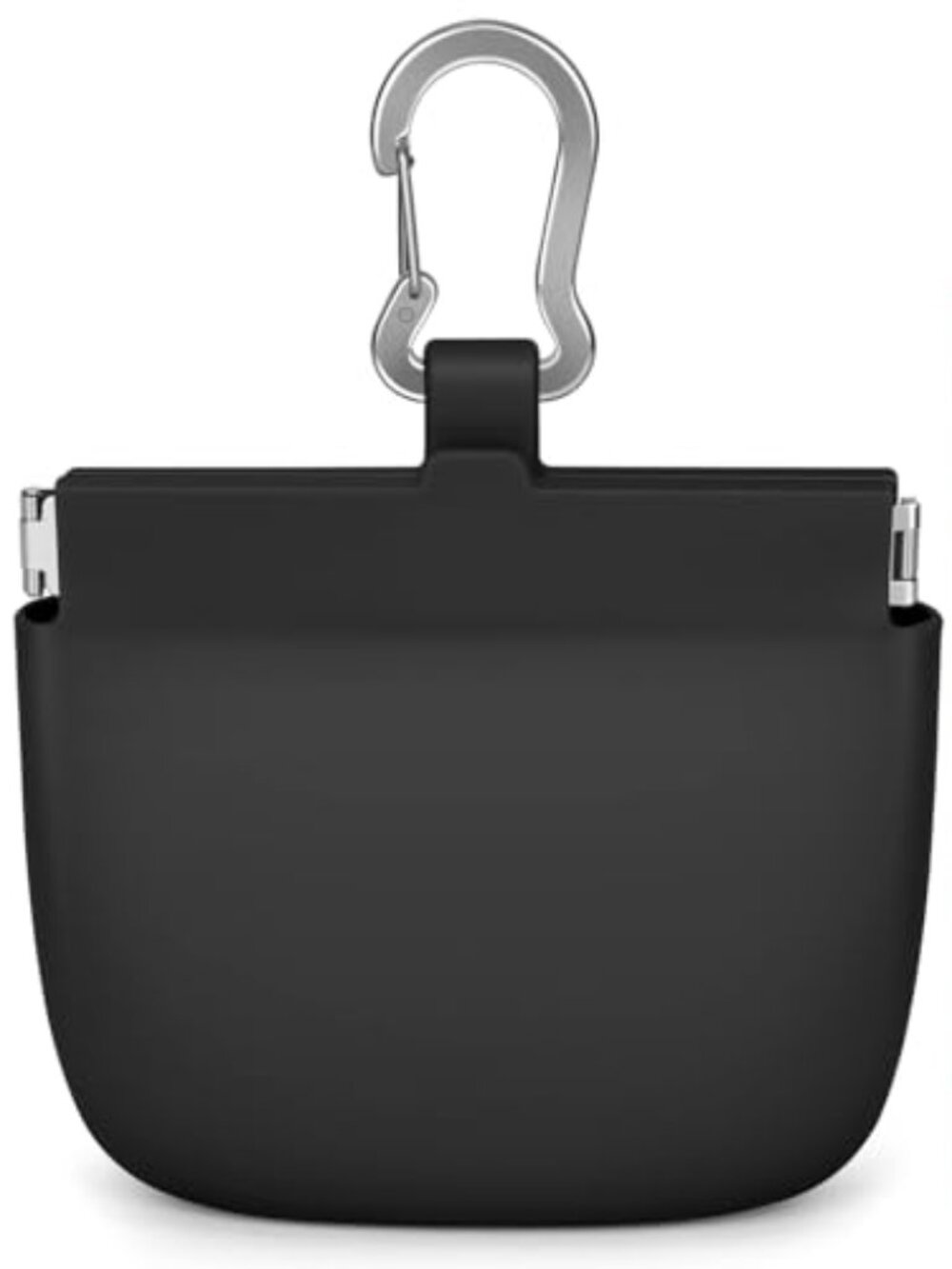 Silicone Dog Training Treat Pouch for Leash or Belt Loop(Black)